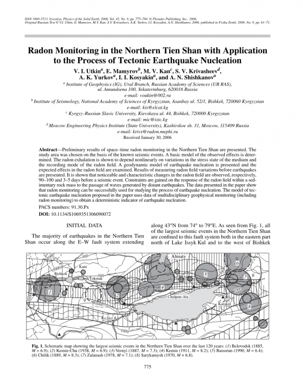 Previsione dei terremoti col radon è possibile