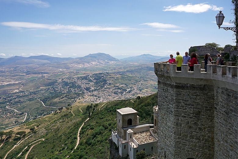 Vista del trapanese dal castello di Erice